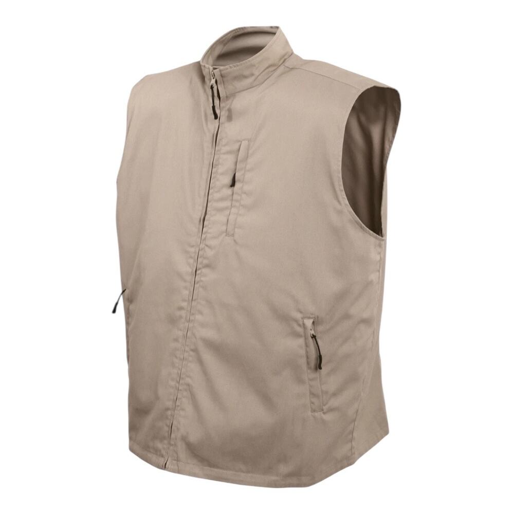 Rothco Men's Undercover Travel Vest Khaki Size XL Tan Tactical Zip Pockets